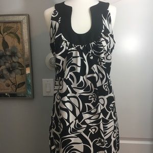 Black & White Silk Dress